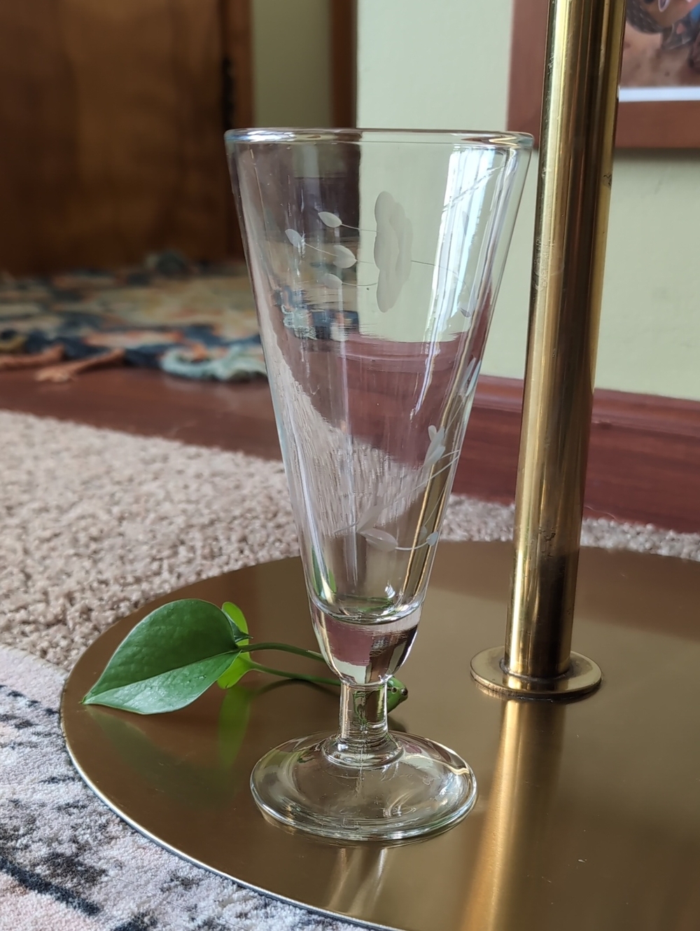 Princess House Heritage Pilsner Clear Crystal Glass